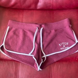 Burgundy Abercrombie and fitch sweat shorts size M